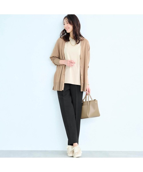 StyleNote(スタイルノート)の「2点セットこなれパンツスーツ【入卒・通勤】(丈が選べる)(セットアップ・レディース・ブラック/ネイビー/グレイッシュベージュ・3L2/S2/S1/LL2/LL1/L2/L1/M2/M1/3L1)」の7枚目の写真
