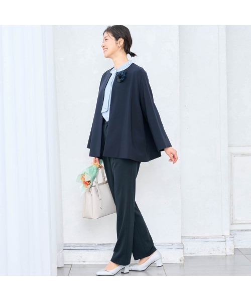 StyleNote(スタイルノート)の「2点セットこなれパンツスーツ【入卒・通勤】(丈が選べる)(セットアップ・レディース・ブラック/ネイビー/グレイッシュベージュ・3L2/S2/S1/LL2/LL1/L2/L1/M2/M1/3L1)」の10枚目の写真