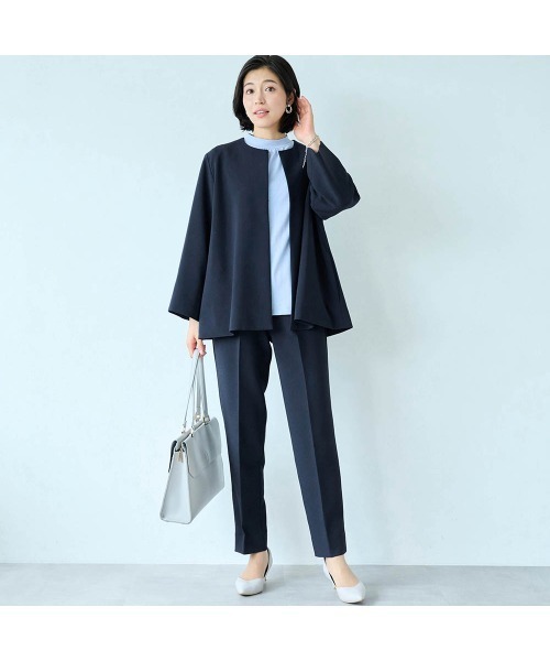 StyleNote(スタイルノート)の「2点セットこなれパンツスーツ【入卒・通勤】(丈が選べる)(セットアップ・レディース・ブラック/ネイビー/グレイッシュベージュ・3L2/S2/S1/LL2/LL1/L2/L1/M2/M1/3L1)」の12枚目の写真