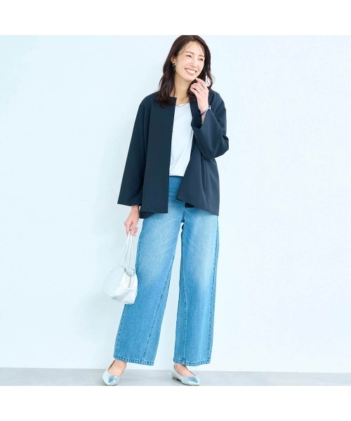 StyleNote(スタイルノート)の「2点セットこなれパンツスーツ【入卒・通勤】(丈が選べる)(セットアップ・レディース・ブラック/ネイビー/グレイッシュベージュ・3L2/S2/S1/LL2/LL1/L2/L1/M2/M1/3L1)」の14枚目の写真