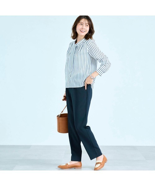 StyleNote(スタイルノート)の「2点セットこなれパンツスーツ【入卒・通勤】(丈が選べる)(セットアップ・レディース・ブラック/ネイビー/グレイッシュベージュ・3L2/S2/S1/LL2/LL1/L2/L1/M2/M1/3L1)」の15枚目の写真