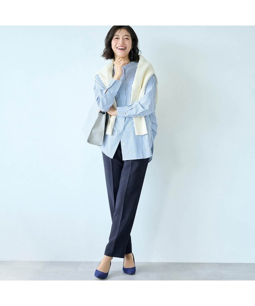 StyleNote(スタイルノート)の「2点セットこなれパンツスーツ【入卒・通勤】(丈が選べる)(セットアップ・レディース・ブラック/ネイビー/グレイッシュベージュ・3L2/S2/S1/LL2/LL1/L2/L1/M2/M1/3L1)」の17枚目の写真