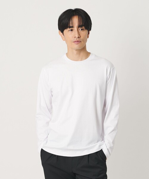新品 BEAUTY&YOUTH UNITED クルーネック カットソー ハイゲージ オーガニック クルーネック カットソー 抗菌防臭（Tシャツ