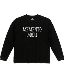 NOBOUND(ノーバウンド) 長袖Tシャツ メッセージ ボーンロゴ プリント ビッグシルエット ロンT トップス レディース ユニセックス