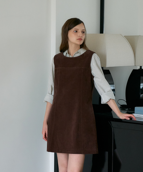 DEHEVE（デヘヴェ）の「Essential Mini Dress [Brown]（ワンピース・レディース・ブラウン・OS）」の3枚目の写真