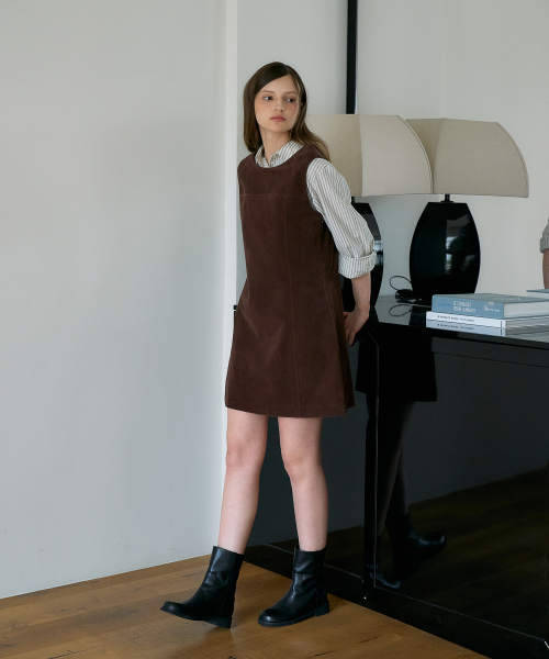 DEHEVE（デヘヴェ）の「Essential Mini Dress [Brown]（ワンピース・レディース・ブラウン・OS）」の4枚目の写真
