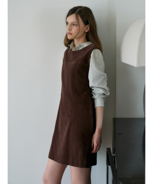 DEHEVE（デヘヴェ）の「Essential Mini Dress [Brown]（ワンピース・レディース・ブラウン・OS）」の6枚目の写真
