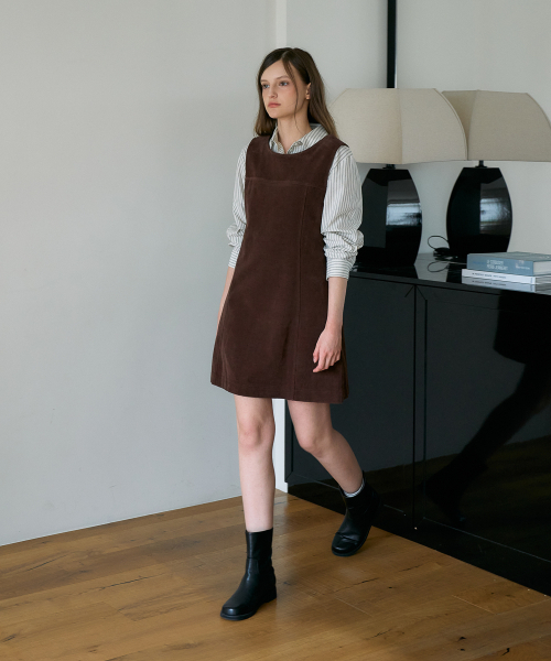 DEHEVE（デヘヴェ）の「Essential Mini Dress [Brown]（ワンピース・レディース・ブラウン・OS）」の9枚目の写真