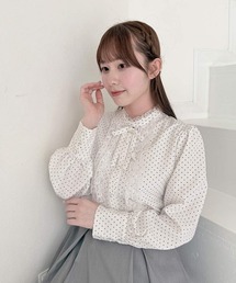 F i.n.t（フィント）の「レースフリル使い細リボンタイブラウス/fint フィント（シャツ/ブラウス）」