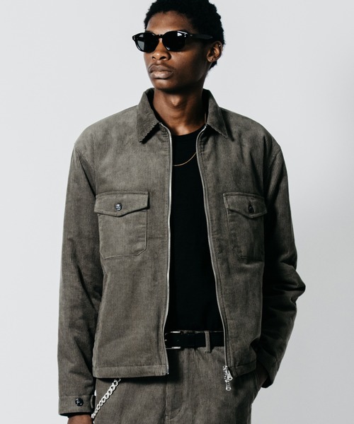 CRIMIE(クライミー)の「PADDED CORDUROY HARRINGTON JACKET(ブルゾン・メンズ・ブラック/チャコールグレー・XXL/XL/L/M/S)」の2枚目の写真