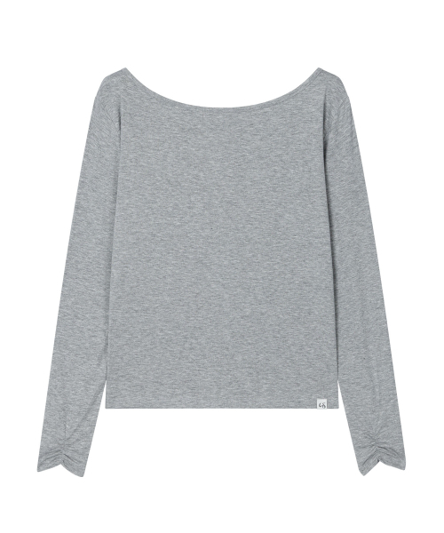 UGLY SHADOW(アグリーシャドウ)の「ボートベーシックTシャツ(グレー)(Tシャツ/カットソー・レディース・その他・FREE)」の3枚目の写真