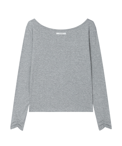 UGLY SHADOW(アグリーシャドウ)の「ボートベーシックTシャツ(グレー)(Tシャツ/カットソー・レディース・その他・FREE)」の4枚目の写真