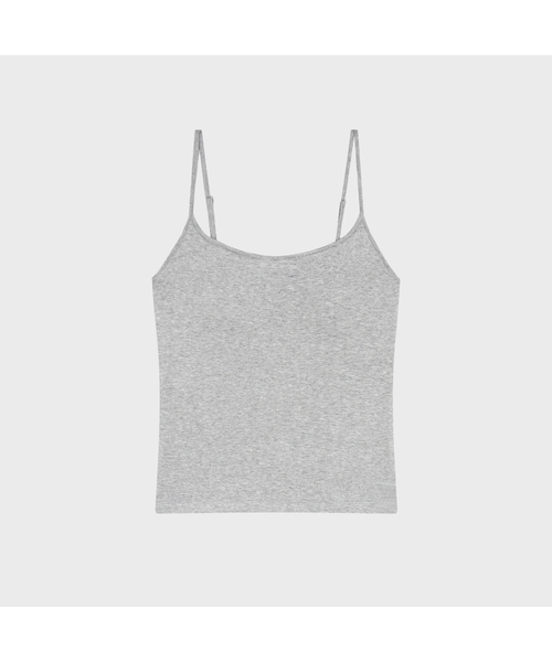 LAZYZ(レイジジ)の「クリーミー パッド入りキャミソール (4カラー)(Tシャツ/カットソー・レディース・ホワイト/ブラック/グレー/ピンク・F)」の4枚目の写真