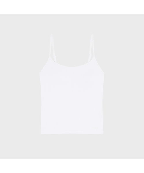 LAZYZ(レイジジ)の「クリーミー パッド入りキャミソール (4カラー)(Tシャツ/カットソー・レディース・ホワイト/ブラック/グレー/ピンク・F)」の2枚目の写真