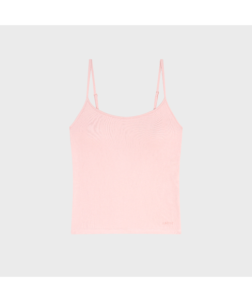 LAZYZ(レイジジ)の「クリーミー パッド入りキャミソール (4カラー)(Tシャツ/カットソー・レディース・ホワイト/ブラック/グレー/ピンク・F)」の1枚目の写真