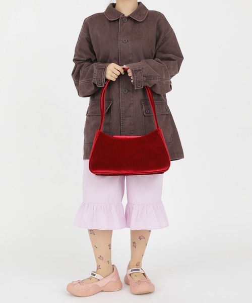 Casselini(キャセリーニ)の「Casselini(キャセリーニ)ベロアショルダーリボンBAG(ショルダーバッグ・レディース・ブラック/レッド・FREE)」の15枚目の写真