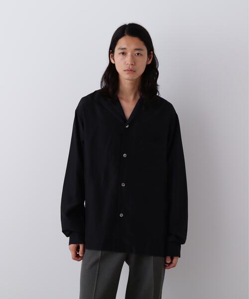 YLEVE（イレーヴ）の「YLEVE / SILK HABUTAE PAJAMA SHIRT（シャツ/ブラウス・メンズ・ブラック/ブルー・4/3）」の2枚目の写真