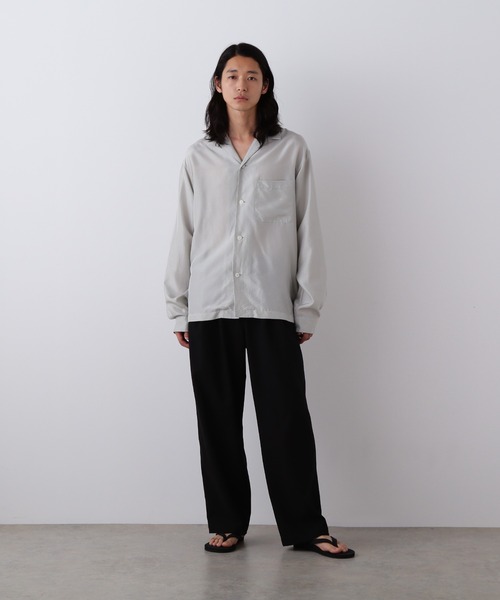 YLEVE（イレーヴ）の「YLEVE / SILK HABUTAE PAJAMA SHIRT（シャツ/ブラウス・メンズ・ブラック/ブルー・4/3）」の11枚目の写真