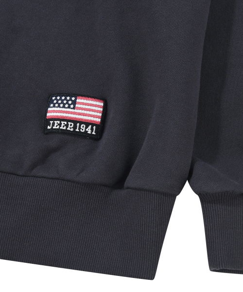 JEEP(ジープ)の「ヴィンテージ M-Logo ハーフジップスウェット (JR5TSU833DG)(スウェット・レディース・その他・MEDIUM/2XL/LARGE/X-LARGE/SMALL)」の6枚目の写真
