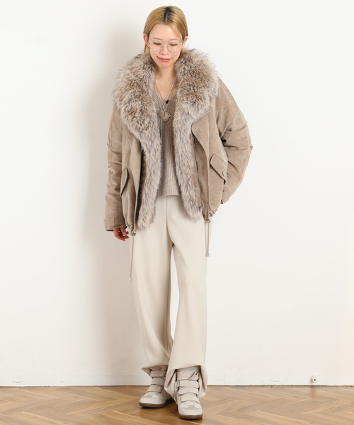 AP STUDIO(エーピーストゥディオ)の「【LIBERADD/リベラド】V-NECK KNIT(ニット/セーター・レディース・アイボリー/ベージュ/チャコールグレー・FREE)」の9枚目の写真