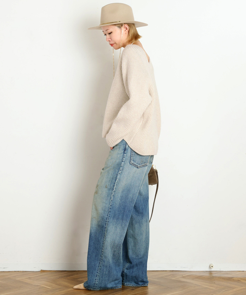 AP STUDIO(エーピーストゥディオ)の「【LIBERADD/リベラド】V-NECK KNIT(ニット/セーター・レディース・アイボリー/ベージュ/チャコールグレー・FREE)」の19枚目の写真
