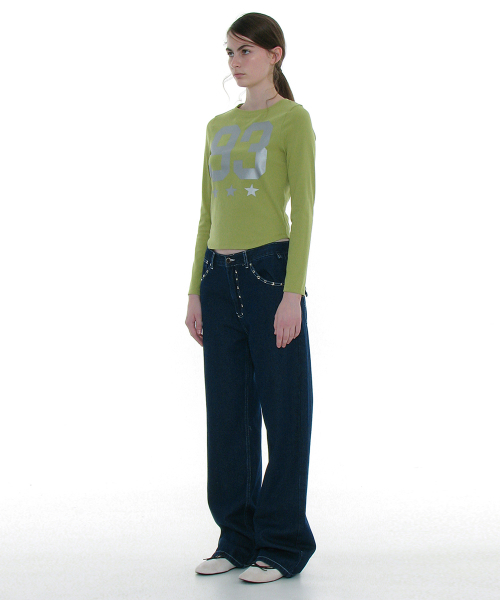 PARTIMENTO WOMEN（パルティメントウィメン）の「93 チャオプリンテッドロングスリーブT_ライトグリーン（Tシャツ/カットソー・レディース・その他・SMALL）」の2枚目の写真