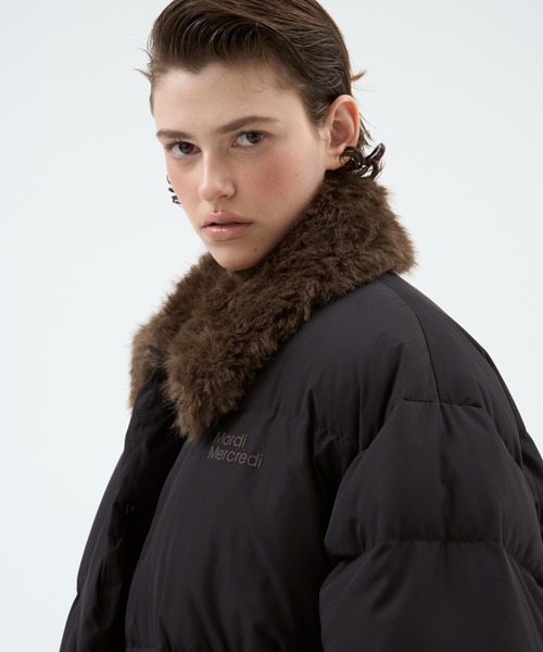 JEONGHAN着用】【UNISEX】DUCK DOWN JACKET DETACHABLE FUR COLLAR
