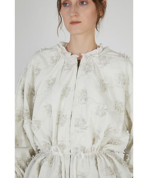 crinkle crinkle crinkle(クリンクルクリンクルクリンクル)の「3Dエンブロイダリーコーデュロイブルゾン / 【crinkle crinkle crinkle】 3D embroidery corduroy blouson(ブルゾン・レディース・ブラック/ホワイト/ブラウン・FREE)」の4枚目の写真
