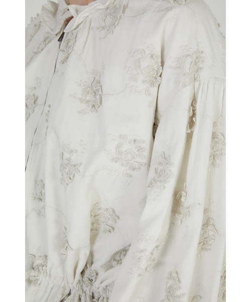 crinkle crinkle crinkle(クリンクルクリンクルクリンクル)の「3Dエンブロイダリーコーデュロイブルゾン / 【crinkle crinkle crinkle】 3D embroidery corduroy blouson(ブルゾン・レディース・ブラック/ホワイト/ブラウン・FREE)」の6枚目の写真