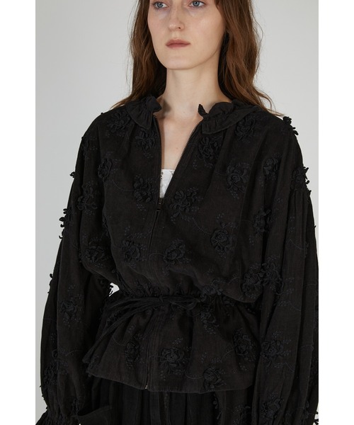 crinkle crinkle crinkle(クリンクルクリンクルクリンクル)の「3Dエンブロイダリーコーデュロイブルゾン / 【crinkle crinkle crinkle】 3D embroidery corduroy blouson(ブルゾン・レディース・ブラック/ホワイト/ブラウン・FREE)」の11枚目の写真