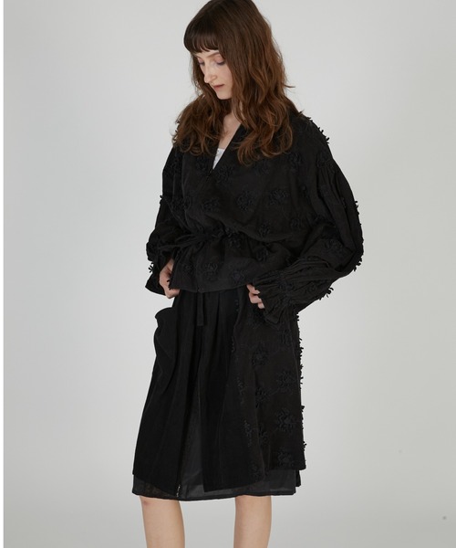 crinkle crinkle crinkle(クリンクルクリンクルクリンクル)の「3Dエンブロイダリーコーデュロイブルゾン / 【crinkle crinkle crinkle】 3D embroidery corduroy blouson(ブルゾン・レディース・ブラック/ホワイト/ブラウン・FREE)」の14枚目の写真