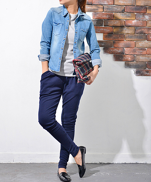 coca（coca）（コカ）の「大人のスウェットジョッパーズパンツ（その他パンツ・レディース・ネイビー/グレー/ブラック/ナチュラル/ベージュ/ダークブルー/オレンジ/オフホワイト/チャコールグレー/カーキ・L/M）」の8枚目の写真