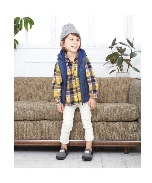 apres les cours(アプレレクール)の「チェックシャツ(シャツ/ブラウス・キッズ・イエロー/レッド・120/140/130/100/80/110/90)」の3枚目の写真