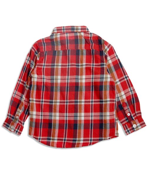 apres les cours(アプレレクール)の「チェックシャツ(シャツ/ブラウス・キッズ・イエロー/レッド・120/140/130/100/80/110/90)」の4枚目の写真