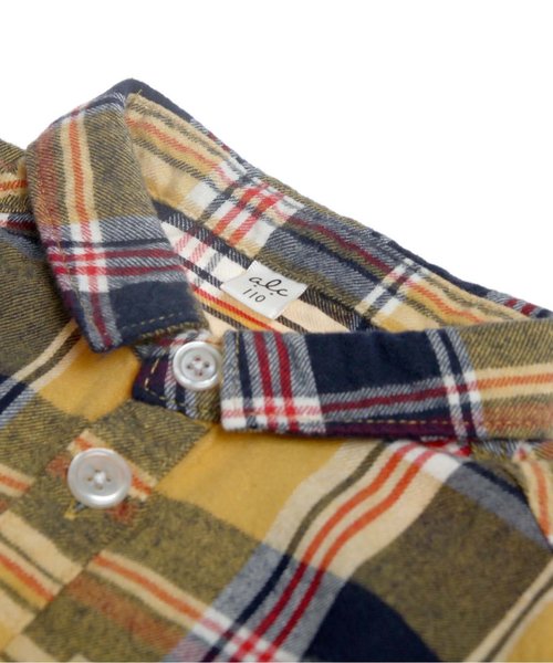apres les cours(アプレレクール)の「チェックシャツ(シャツ/ブラウス・キッズ・イエロー/レッド・120/140/130/100/80/110/90)」の6枚目の写真