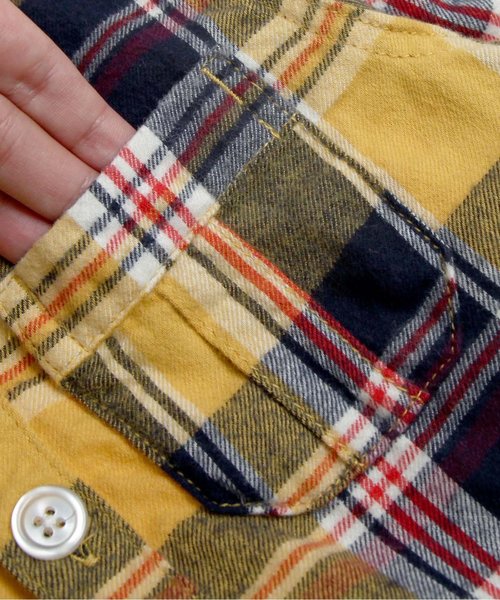 apres les cours(アプレレクール)の「チェックシャツ(シャツ/ブラウス・キッズ・イエロー/レッド・120/140/130/100/80/110/90)」の7枚目の写真