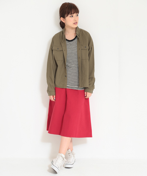 CUBE SUGAR（キューブシュガー）の「32/-ショートスラブ 先染めボーダー クルーネック長袖（Tシャツ/カットソー・レディース・ブラック/その他/トップグレー/ネイビー/その他1/その他2・M）」の17枚目の写真