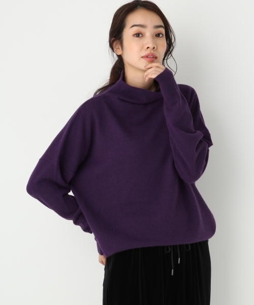 A part by（アパートバイ）の「12Gカシコンドルマンタートルネック　738597 （ニット/セーター・レディース・ブラック/キャメル/パープル/オフホワイト・FREE）」の3枚目の写真