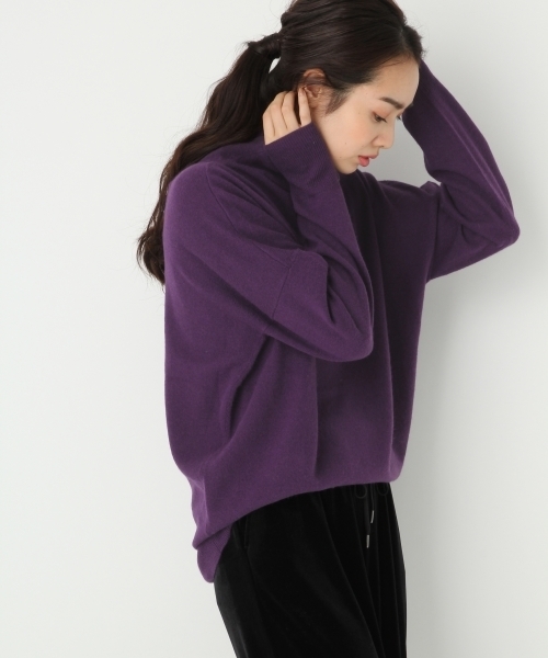 A part by（アパートバイ）の「12Gカシコンドルマンタートルネック　738597 （ニット/セーター・レディース・ブラック/キャメル/パープル/オフホワイト・FREE）」の20枚目の写真