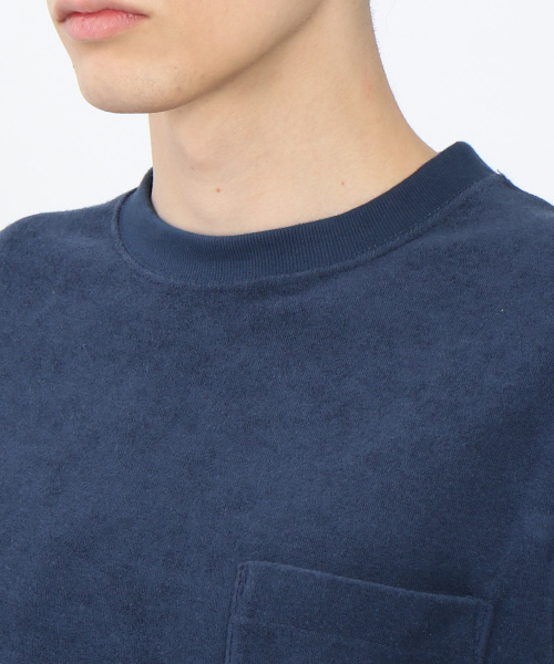 Champion（チャンピオン）の「【別注】CHAMPIONパイルTシャツ（Tシャツ/カットソー・メンズ・ネイビー/ホワイト/グレー・44/46/48）」の6枚目の写真