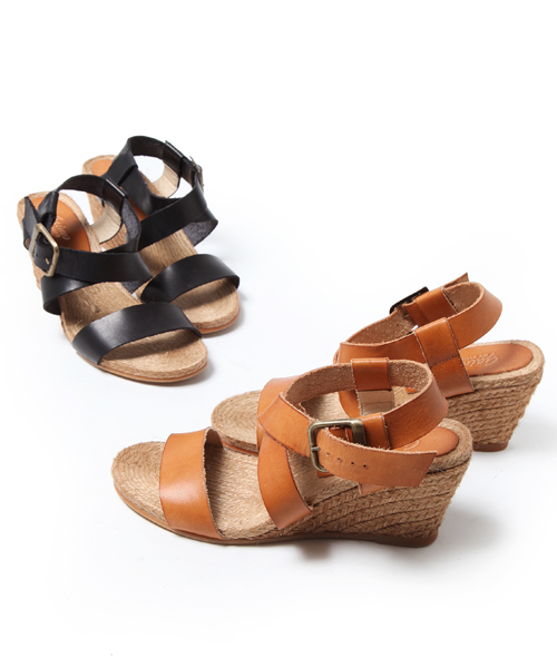 GAIMO（ガイモ）の「★★GAIMO:クロス ベルテッド ウエッジ（サンダル・レディース・ブラック/キャメル・35/36/37/38）」の11枚目の写真