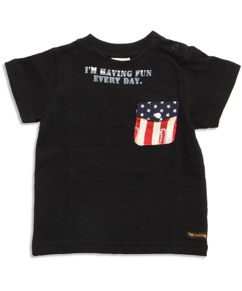 BREEZE（ブリーズ）の「アメリカポケットＴシャツ（Tシャツ/カットソー・キッズ・ブラック/グレー・100/120/95/90/110/130/80/140）」の4枚目の写真
