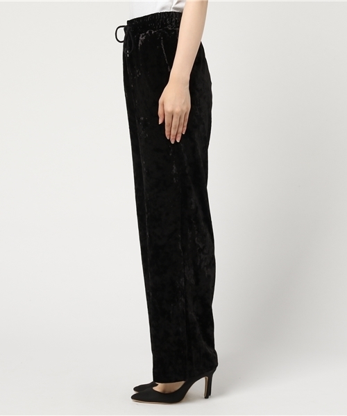 WEGO（ウィゴー）の「WEGO/クラッシュベロアスリットワイドパンツ（その他パンツ・レディース・ピンク/ライトブラウン/ブラック系その他/ブラック・FREE）」の6枚目の写真