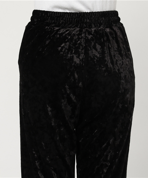 WEGO（ウィゴー）の「WEGO/クラッシュベロアスリットワイドパンツ（その他パンツ・レディース・ピンク/ライトブラウン/ブラック系その他/ブラック・FREE）」の9枚目の写真