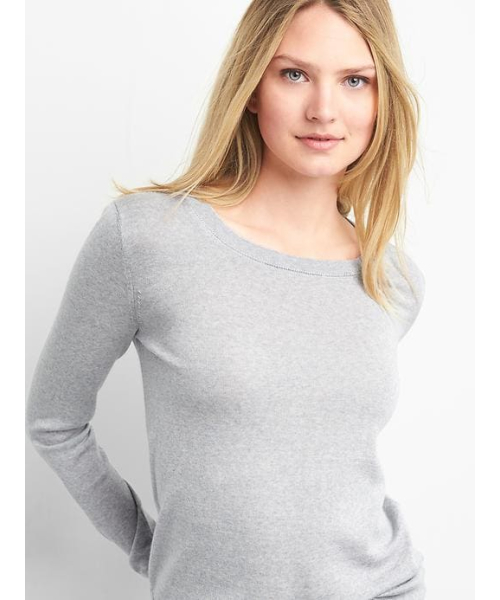 GAP（ギャップ）の「Gap メリノウール クルーネックプルオーバー（ニット/セーター・レディース・ライトグレー/モスグリーン/ブラック/パープル/ベージュ・S/M/XS/XXS/L）」の6枚目の写真