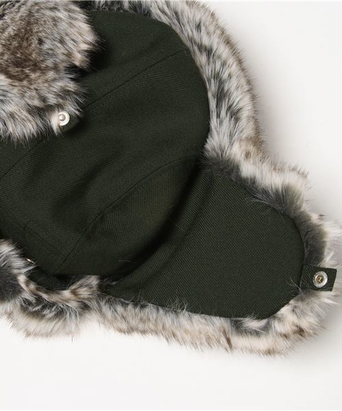 UNITED TOKYO（ユナイテッドトウキョウ）の「フライトキャップ（キャップ・メンズ・ブラック/カーキ・FREE）」の4枚目の写真