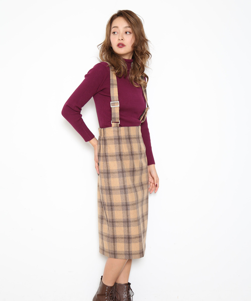 FREE'S MART(フリーズマート)の「ペンシルチェックジャンスカ(ジャンパースカート・レディース・グレー系その他/ベージュ系その他・FREE)」の18枚目の写真