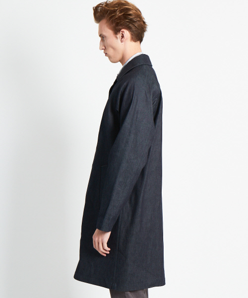 ABAHOUSE（アバハウス）の「デニムステンカラーコート（ステンカラーコート・メンズ・インディゴブルー・44/46/48）」の4枚目の写真