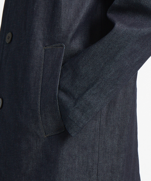 ABAHOUSE（アバハウス）の「デニムステンカラーコート（ステンカラーコート・メンズ・インディゴブルー・44/46/48）」の8枚目の写真