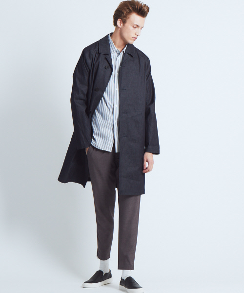 ABAHOUSE（アバハウス）の「デニムステンカラーコート（ステンカラーコート・メンズ・インディゴブルー・44/46/48）」の12枚目の写真